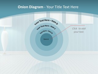 Vintage Living Blue PowerPoint Template