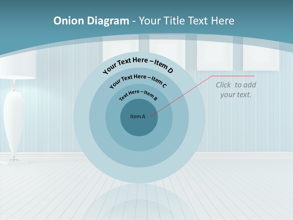 Vintage Living Blue PowerPoint Template