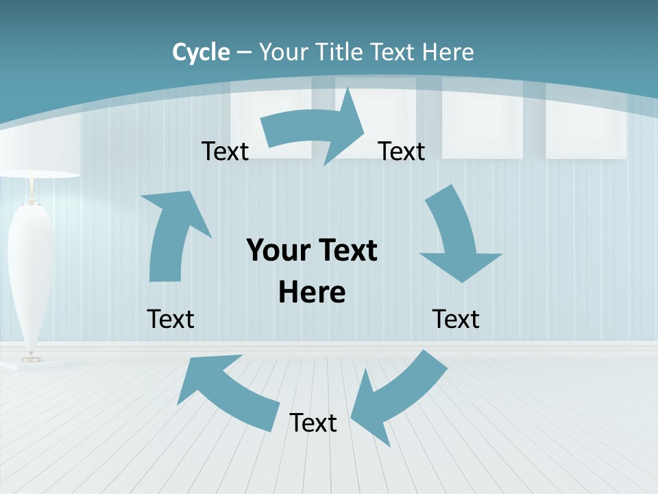 Vintage Living Blue PowerPoint Template
