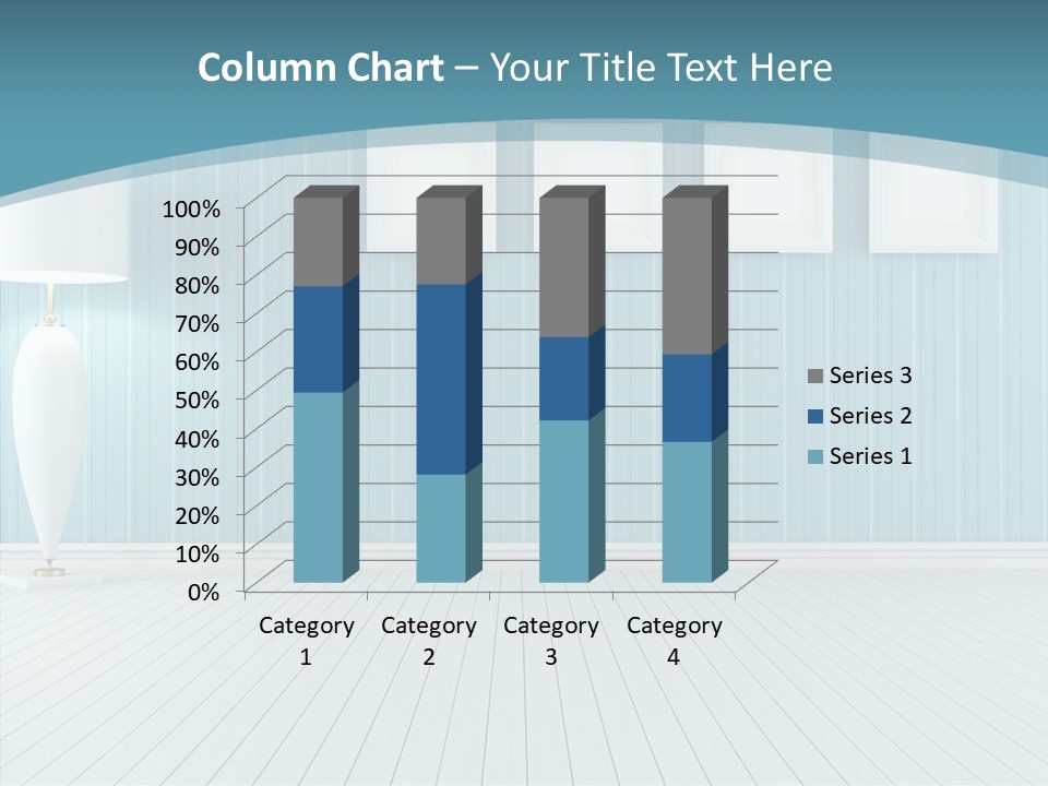 Vintage Living Blue PowerPoint Template