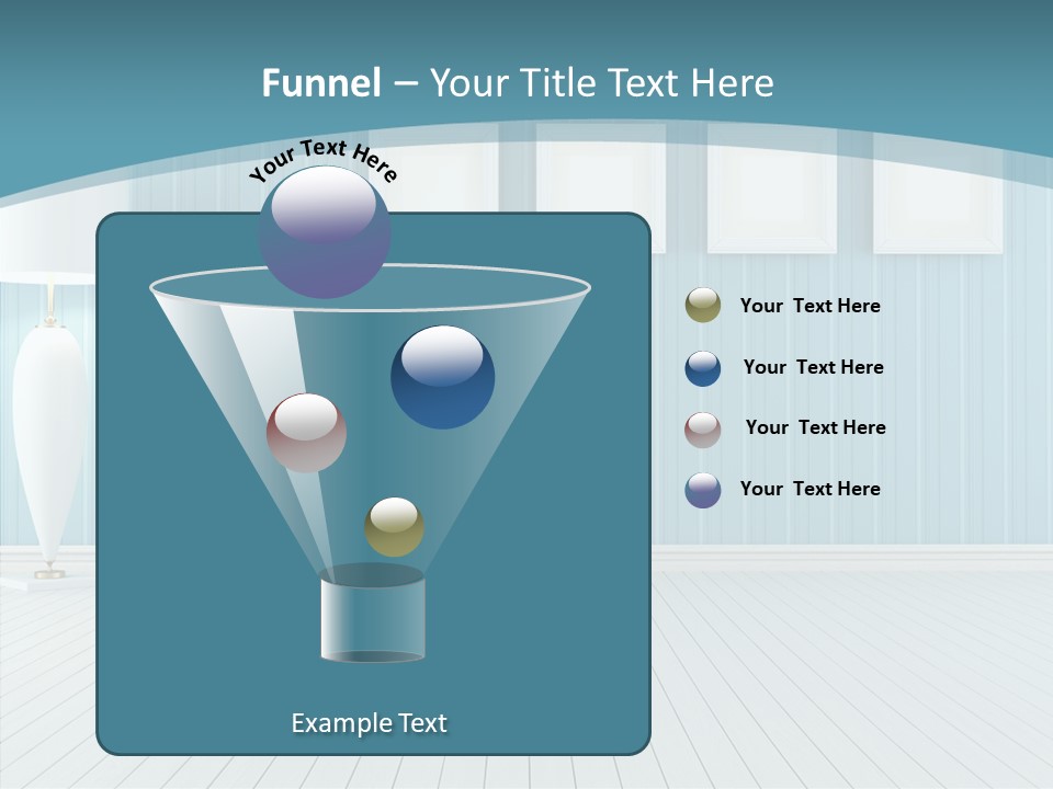 Vintage Living Blue PowerPoint Template