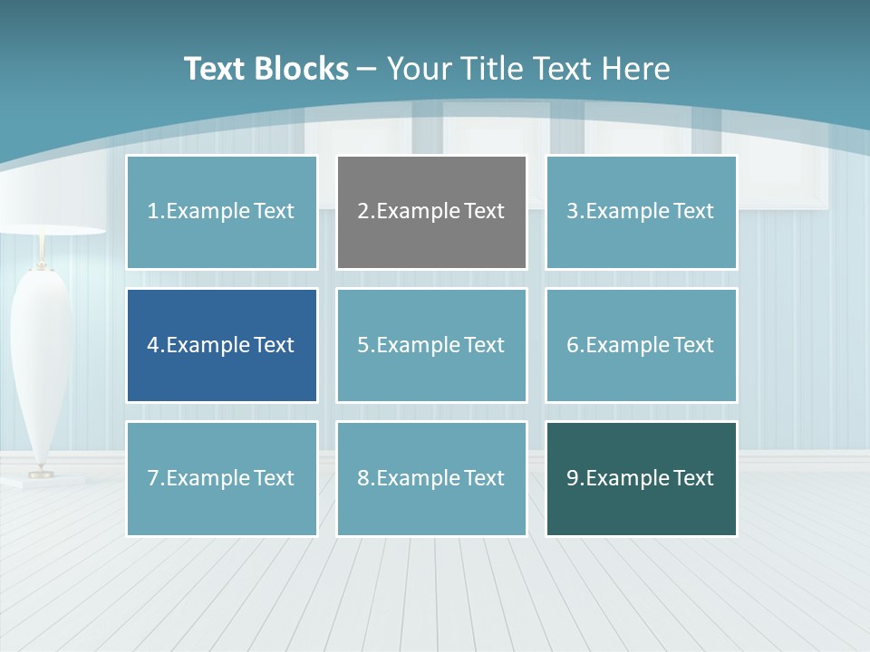 Vintage Living Blue PowerPoint Template