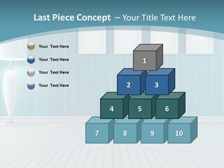 Vintage Living Blue PowerPoint Template