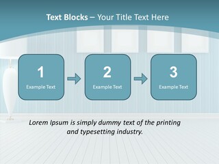 Vintage Living Blue PowerPoint Template
