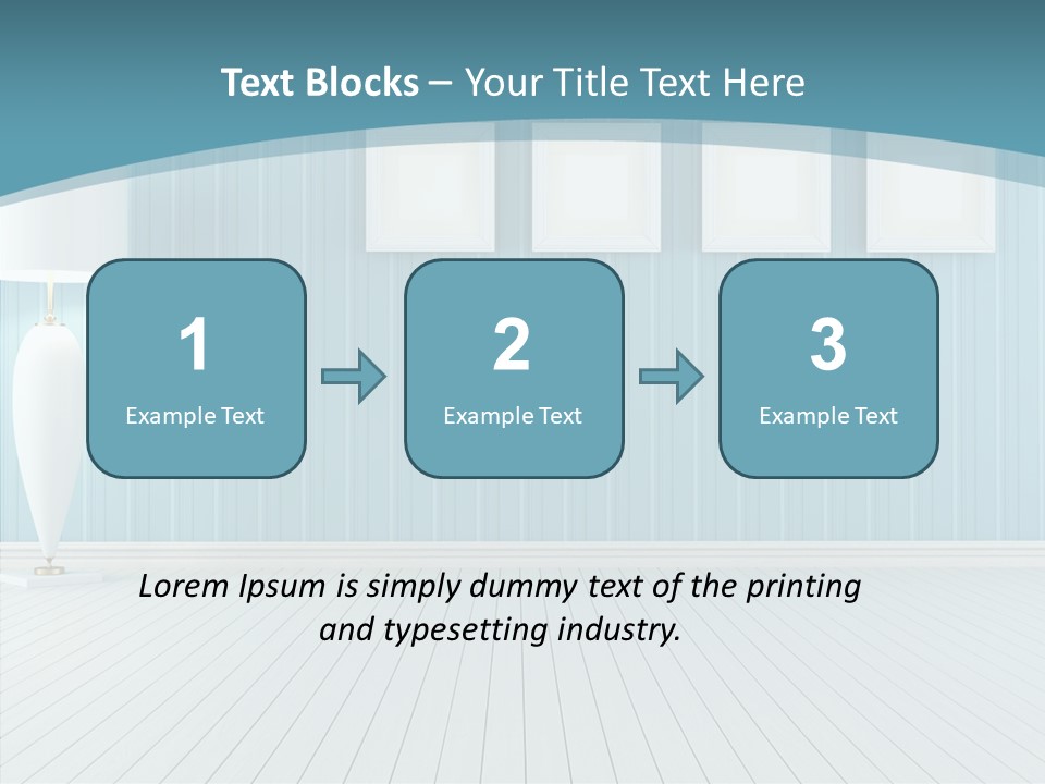 Vintage Living Blue PowerPoint Template
