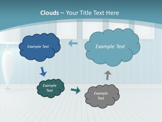 Vintage Living Blue PowerPoint Template