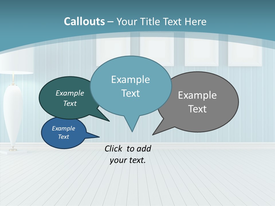 Vintage Living Blue PowerPoint Template