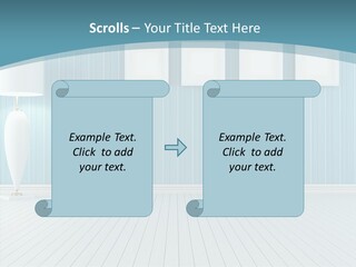 Vintage Living Blue PowerPoint Template