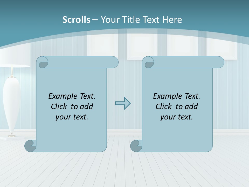 Vintage Living Blue PowerPoint Template