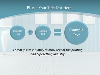Vintage Living Blue PowerPoint Template