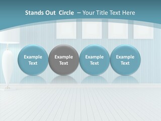 Vintage Living Blue PowerPoint Template