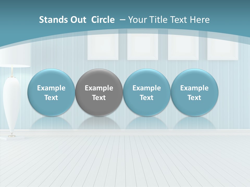 Vintage Living Blue PowerPoint Template