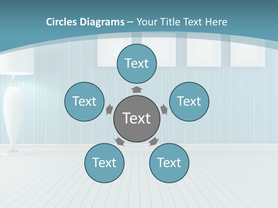 Vintage Living Blue PowerPoint Template