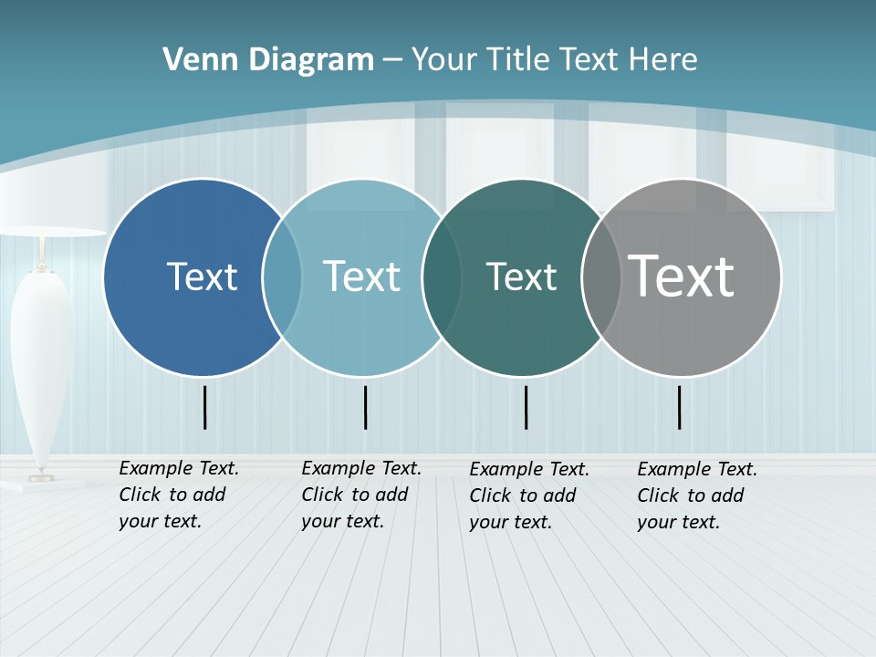 Vintage Living Blue PowerPoint Template
