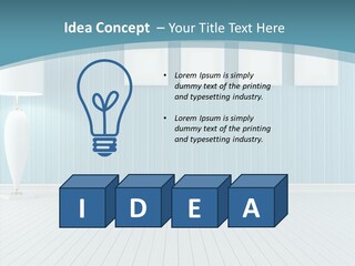Vintage Living Blue PowerPoint Template