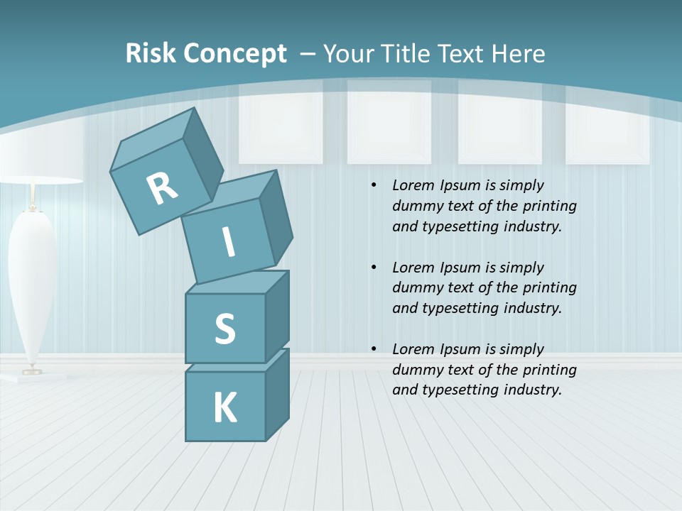 Vintage Living Blue PowerPoint Template