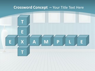 Vintage Living Blue PowerPoint Template
