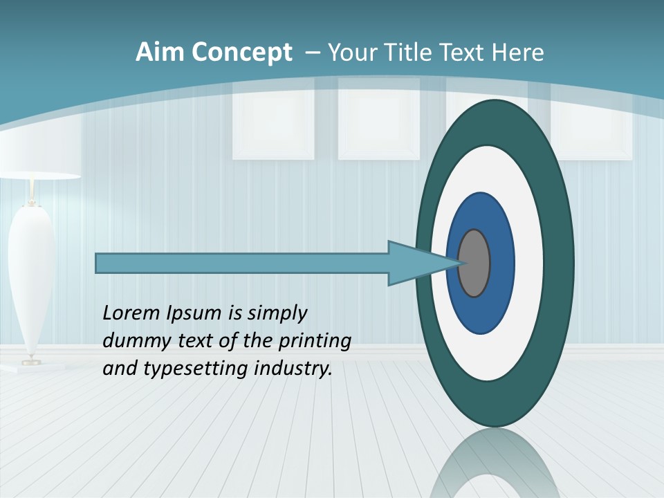 Vintage Living Blue PowerPoint Template