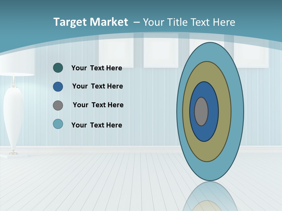 Vintage Living Blue PowerPoint Template