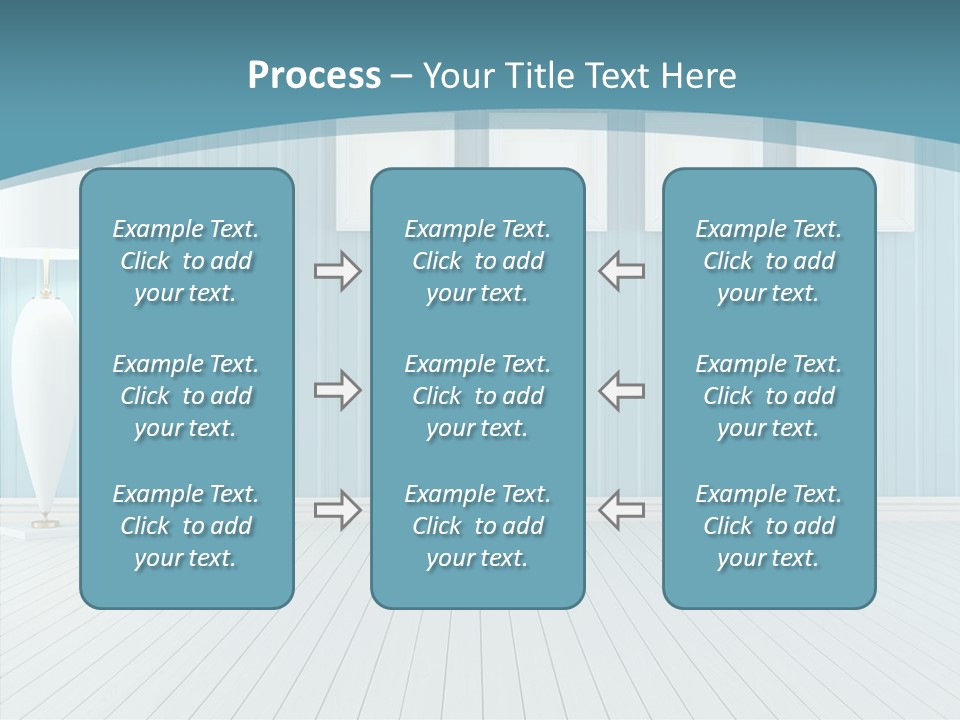 Vintage Living Blue PowerPoint Template