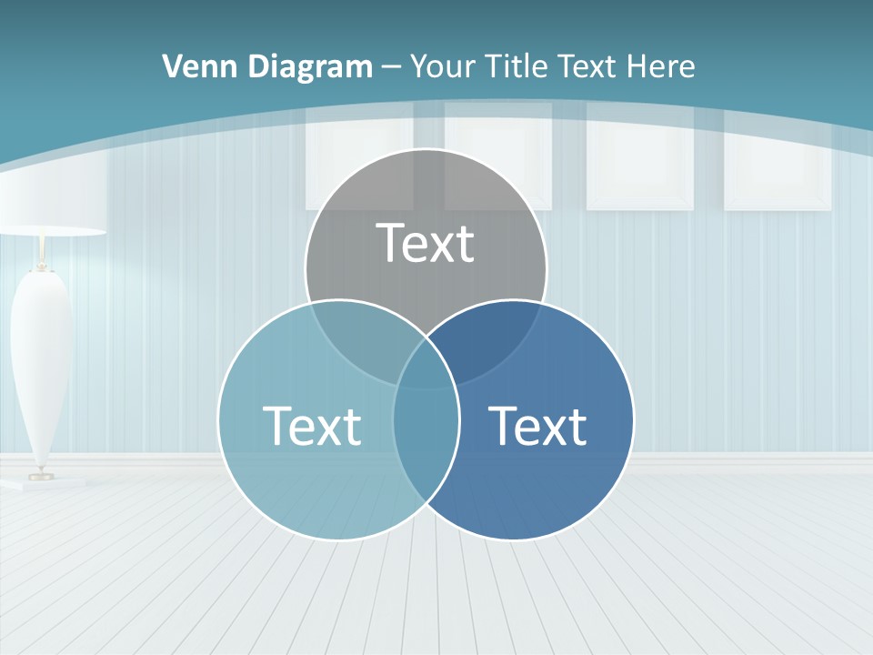 Vintage Living Blue PowerPoint Template