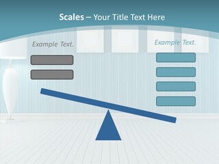 Vintage Living Blue PowerPoint Template