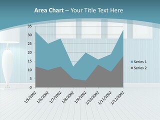 Vintage Living Blue PowerPoint Template
