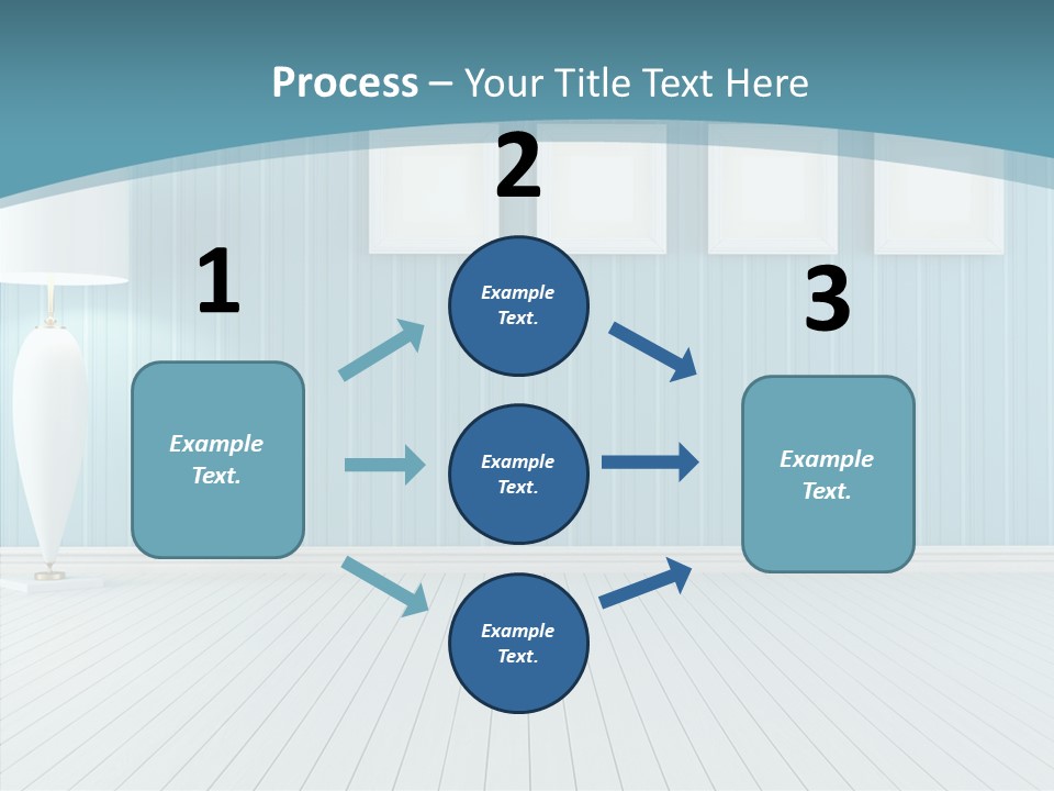Vintage Living Blue PowerPoint Template