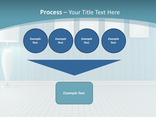 Vintage Living Blue PowerPoint Template