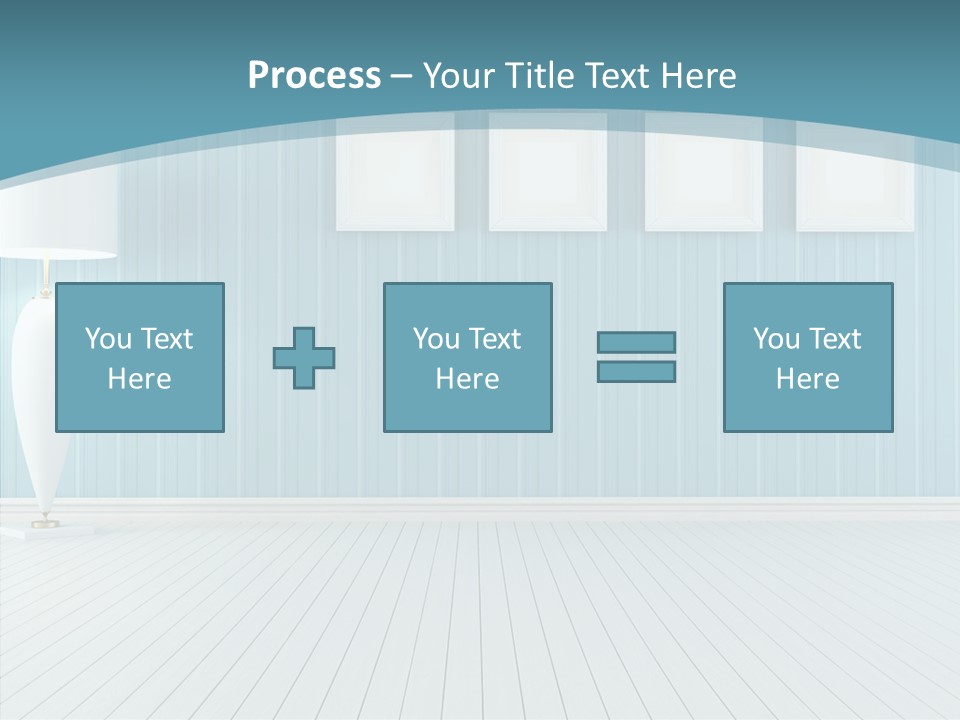 Vintage Living Blue PowerPoint Template