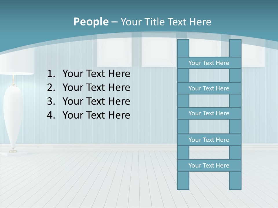 Vintage Living Blue PowerPoint Template