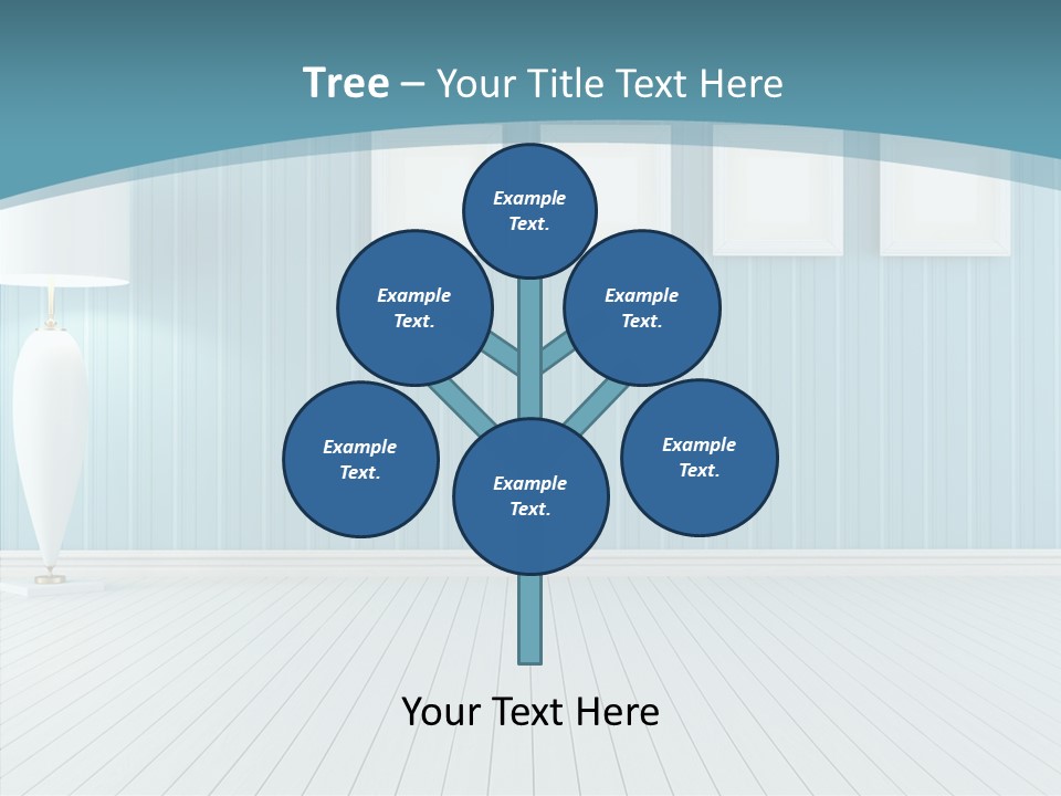 Vintage Living Blue PowerPoint Template