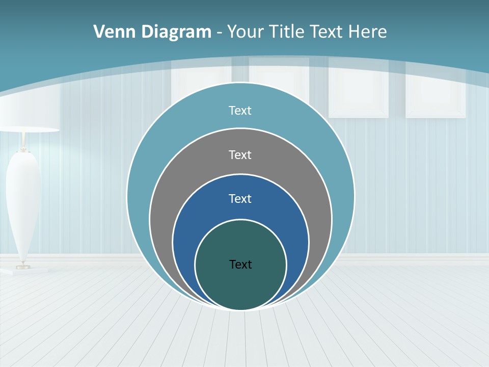 Vintage Living Blue PowerPoint Template
