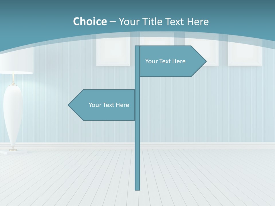 Vintage Living Blue PowerPoint Template