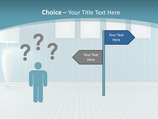 Vintage Living Blue PowerPoint Template