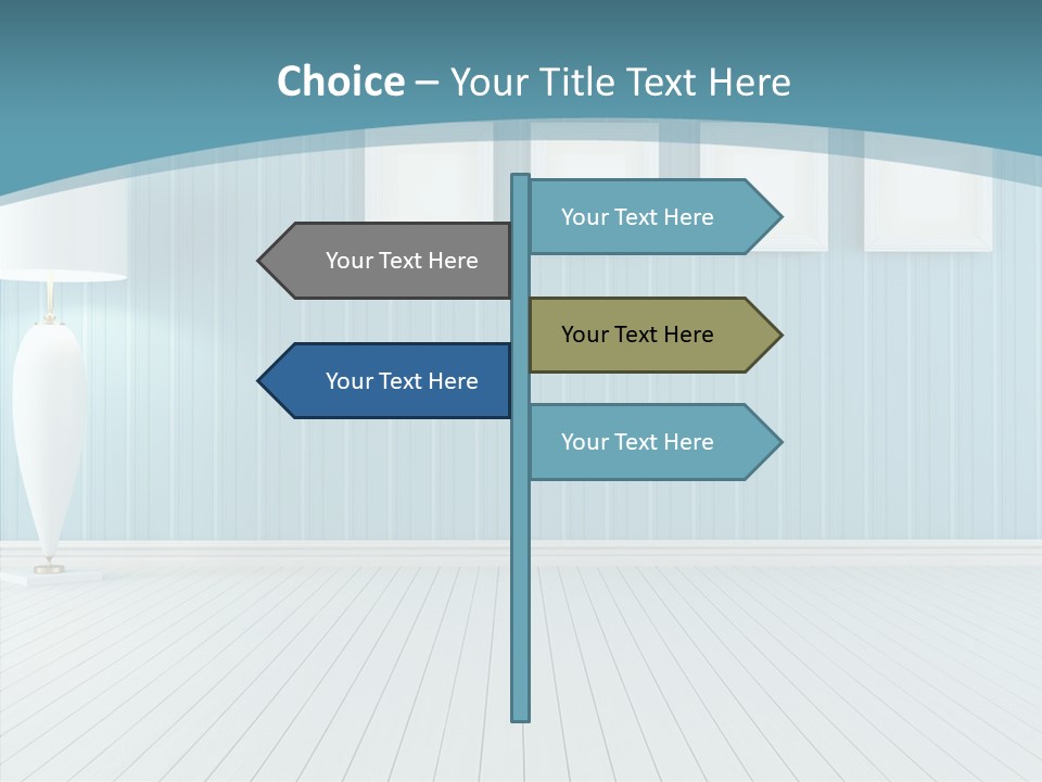 Vintage Living Blue PowerPoint Template