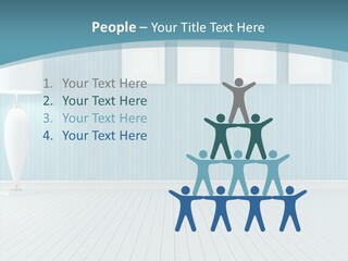 Vintage Living Blue PowerPoint Template