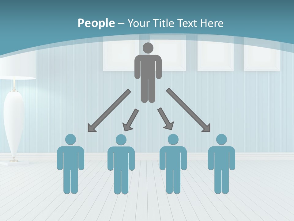 Vintage Living Blue PowerPoint Template