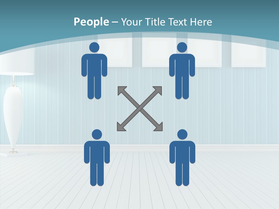 Vintage Living Blue PowerPoint Template