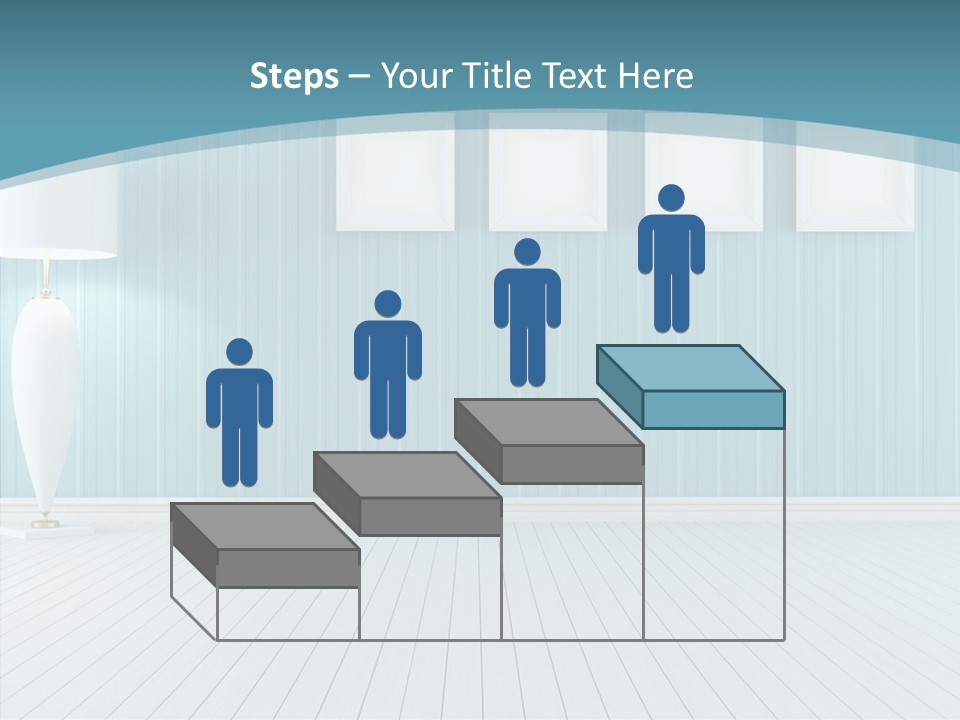 Vintage Living Blue PowerPoint Template