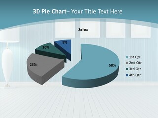 Vintage Living Blue PowerPoint Template