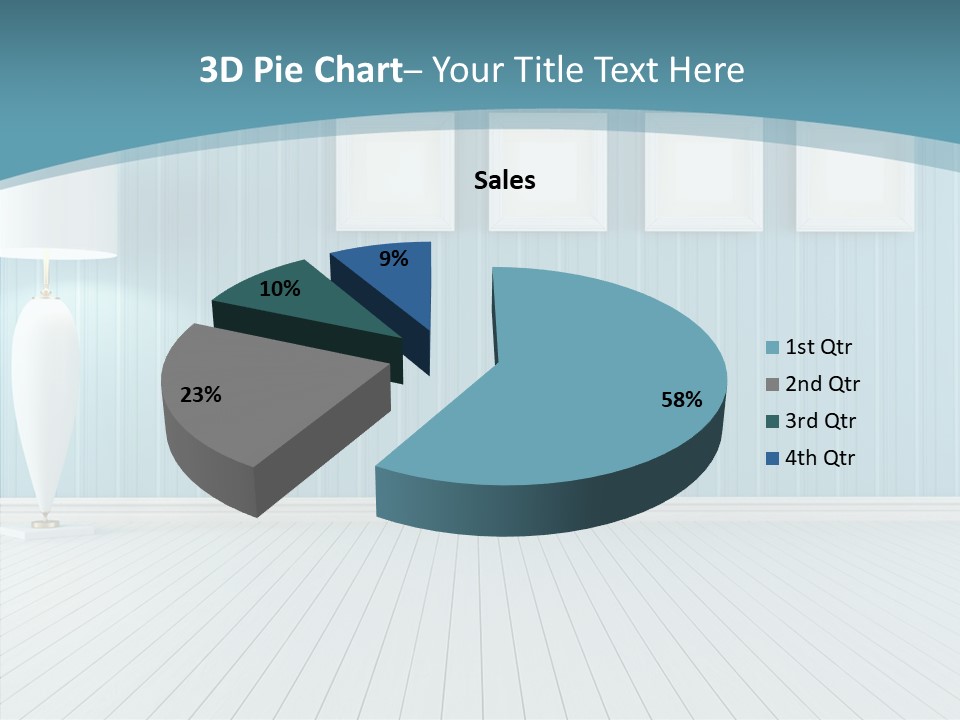 Vintage Living Blue PowerPoint Template