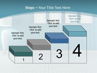 Vintage Living Blue PowerPoint Template