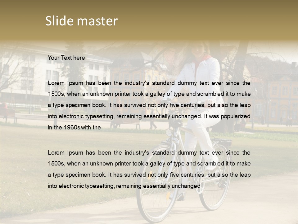 Long Urban Transport PowerPoint Template