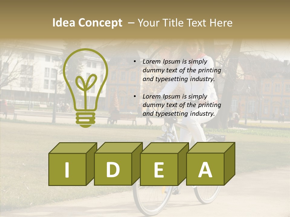 Long Urban Transport PowerPoint Template