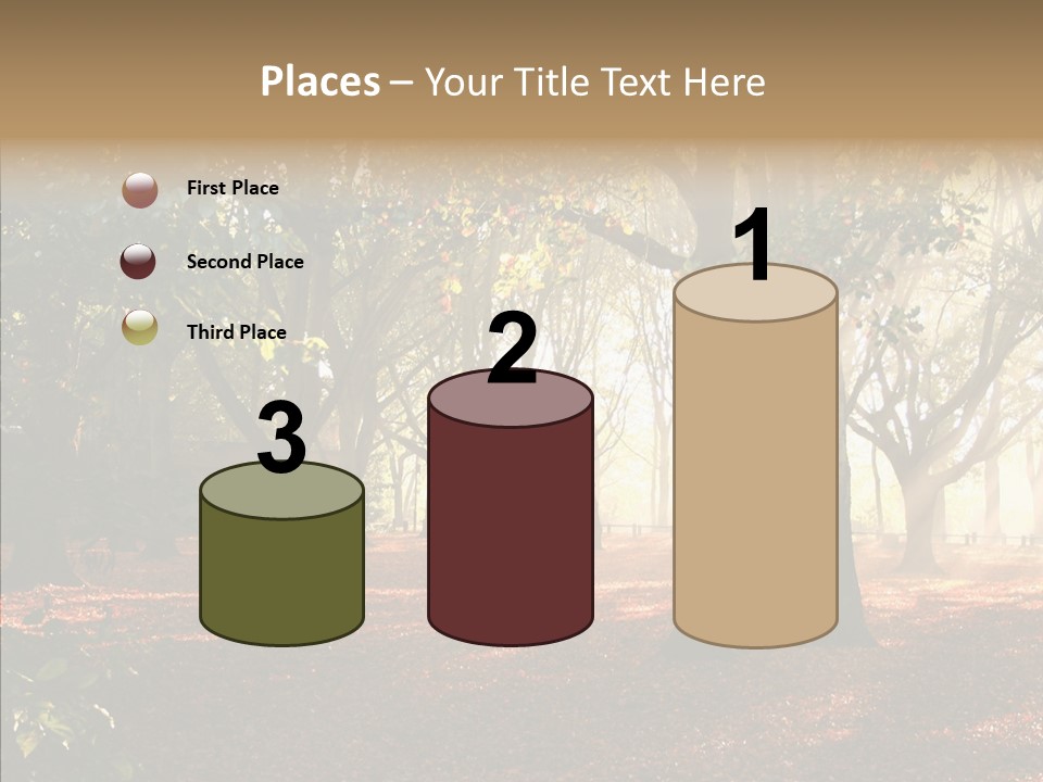 Branch Gold Ground PowerPoint Template