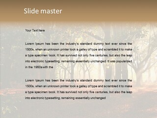 Branch Gold Ground PowerPoint Template