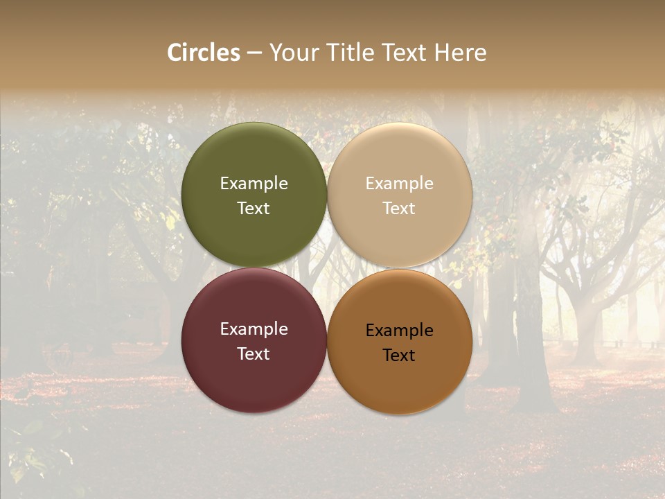 Branch Gold Ground PowerPoint Template