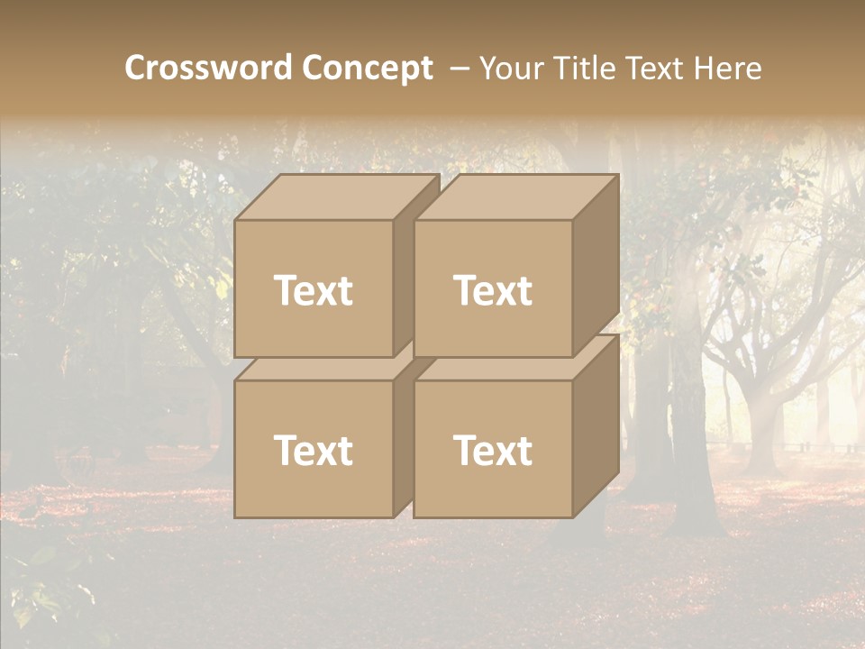 Branch Gold Ground PowerPoint Template