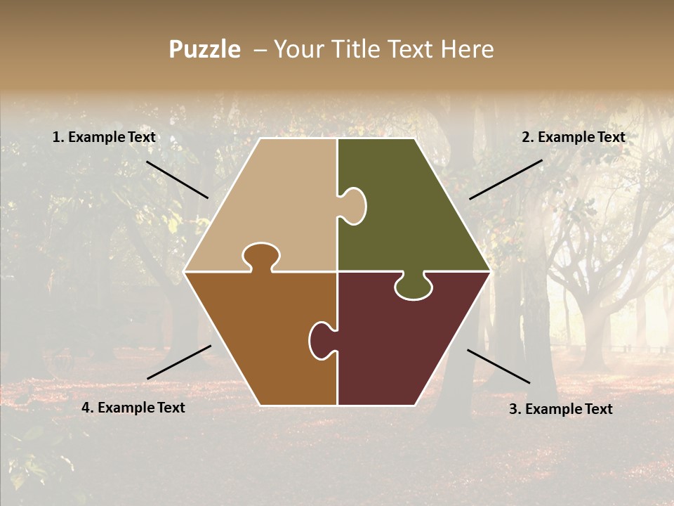 Branch Gold Ground PowerPoint Template